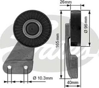 GATES-AU 38461 - Паразитний / провідний ролик, поліклиновий ремінь autocars.com.ua