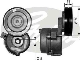 GATES-AU 38558 - Натягувач ременя, клинові зуб. autocars.com.ua