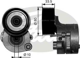 GATES-AU 38561 - Натягувач ременя, клинові зуб. autocars.com.ua