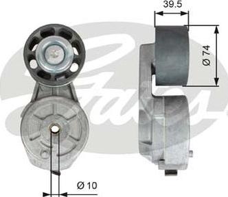 GATES-AU 38577 - Натягувач ременя, клинові зуб. autocars.com.ua