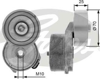 GATES-AU 38656 - Натягувач ременя, клинові зуб. autocars.com.ua