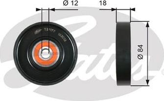 GATES-AU 39177 - Направляющий ролик, поликлиновый ремень autodnr.net