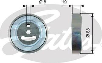 GATES-AU 39225 - Натягувач ременя, клинові зуб. autocars.com.ua