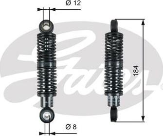 GATES-AU 39265 - Амортизатор, поліклиновий ремінь autocars.com.ua