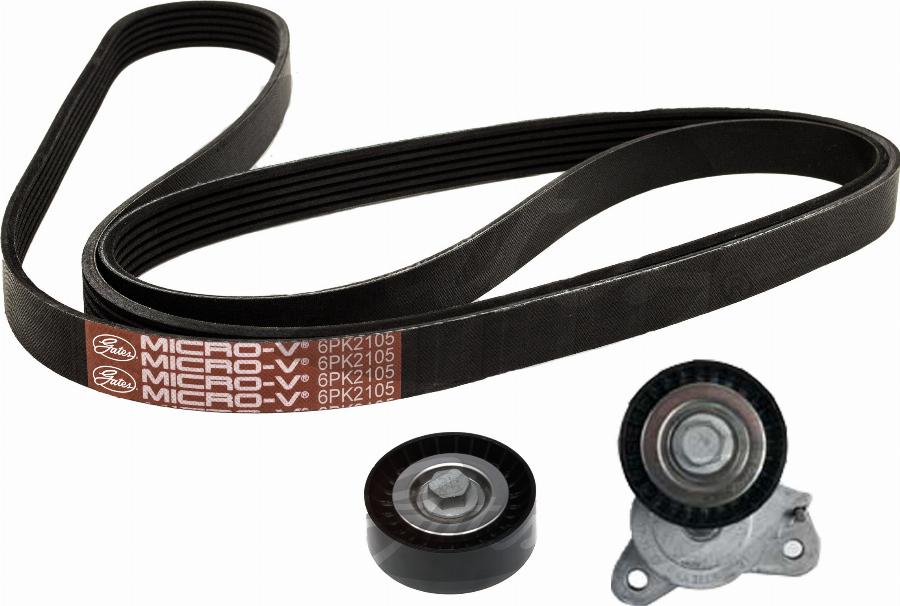 GATES AK016PK2105 - Поликлиновий ремінний комплект autocars.com.ua