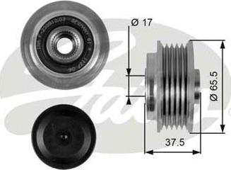 GATES-AU OAP7091 - Шкив генератора, муфта autodnr.net