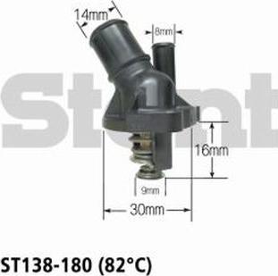 GATES-AU ST138-180 - Термостат, охолоджуюча рідина autocars.com.ua