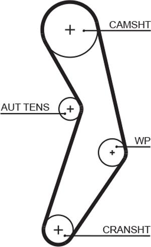 GATES-AU T1096 - Ремінь ГРМ autocars.com.ua