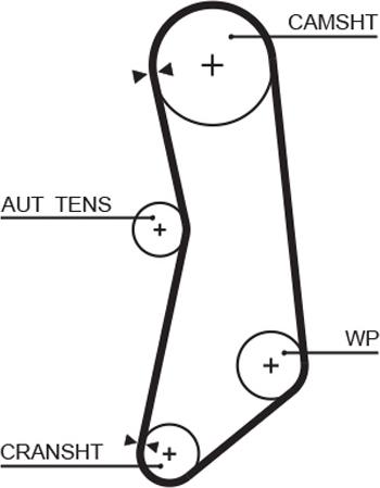 GATES-AU T1637 - Зубчатый ремень ГРМ autodnr.net