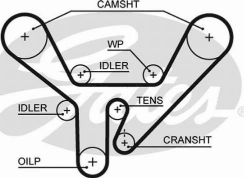 GATES-AU T207 - Ремінь ГРМ autocars.com.ua