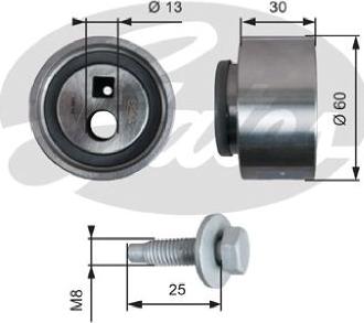 GATES-AU T41139 - Натяжна ролик, ремінь ГРМ autocars.com.ua