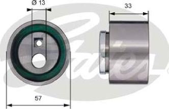 GATES-AU T41258 - Натяжна ролик, ремінь ГРМ autocars.com.ua