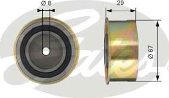 GATES-AU T42083 - Паразитний / Провідний ролик, зубчастий ремінь autocars.com.ua