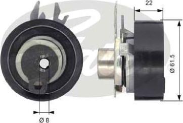 GATES-AU T43046 - Натяжной ролик, ремень ГРМ autodnr.net