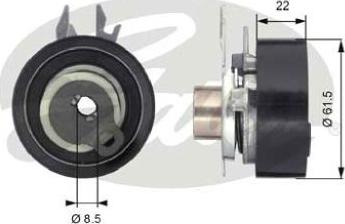 GATES-AU T43061 - Натяжной ролик, ремень ГРМ autodnr.net