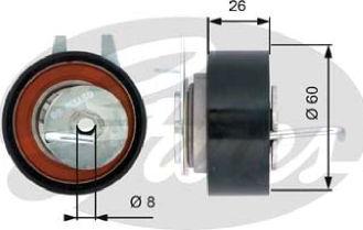 GATES-AU T43199 - Натяжна ролик, ремінь ГРМ autocars.com.ua