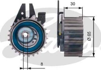 GATES-AU T43211 - Натяжна ролик, ремінь ГРМ autocars.com.ua