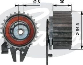 GATES-AU T43239 - Натяжной ролик, ремень ГРМ autodnr.net