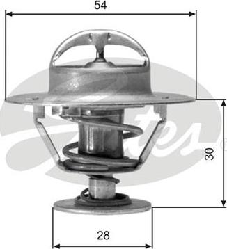 GATES-AU TH02491G1 - Термостат, охолоджуюча рідина autocars.com.ua