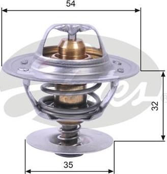 GATES-AU TH11287G1 - Термостат, охолоджуюча рідина autocars.com.ua