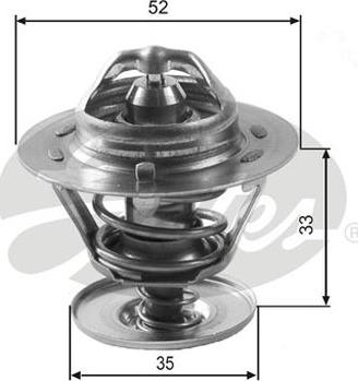 GATES-AU TH12588G1 - Термостат, охолоджуюча рідина autocars.com.ua