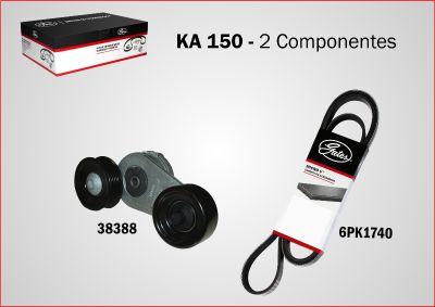 GATES KA150 - Поликлиновий ремінний комплект autocars.com.ua