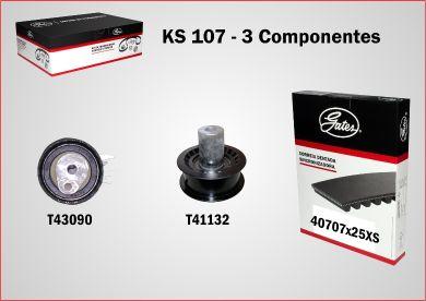 GATES KS107 - Комплект ременя ГРМ autocars.com.ua