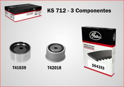 GATES KS712 - Комплект ременя ГРМ autocars.com.ua