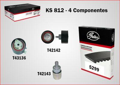 GATES KS812 - Комплект ременя ГРМ autocars.com.ua
