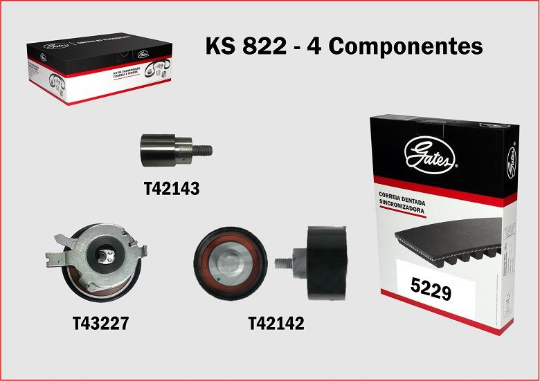 GATES KS822 - Комплект ременя ГРМ autocars.com.ua
