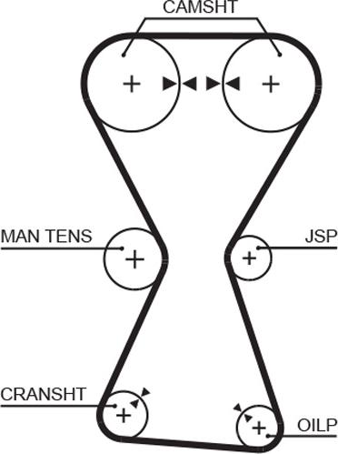 GATES T167 - Ремінь ГРМ autocars.com.ua