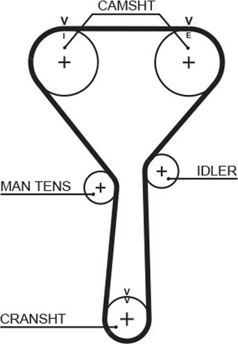 GATES T302 - Ремінь ГРМ autocars.com.ua