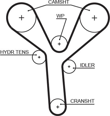 GATES T329 - Ремінь ГРМ autocars.com.ua