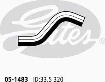 GATES 05-1483 - Шланг радіатора autocars.com.ua