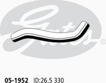 GATES 05-1952 - Шланг радіатора autocars.com.ua