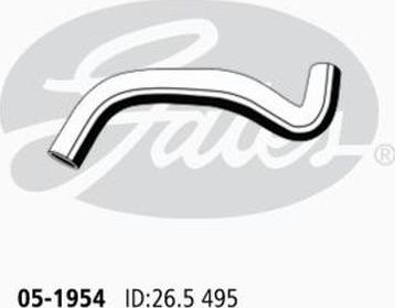GATES 05-1954 - Шланг радіатора autocars.com.ua