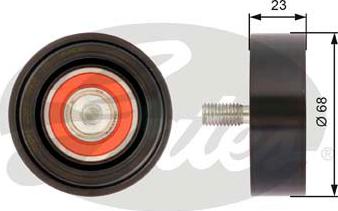 GATES T36041 - Паразитний / провідний ролик, поліклиновий ремінь autocars.com.ua