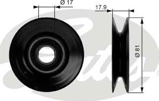 GATES T38037 - Паразитний / Провідний ролик, клиновий ремінь autocars.com.ua