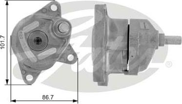 GATES T38211 - Натягувач ременя, клинові зуб. autocars.com.ua
