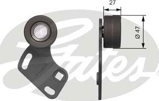 GATES T41167 - Натяжна ролик, ремінь ГРМ autocars.com.ua