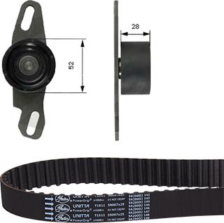 GATES TCK070N - Комплект ременя ГРМ autocars.com.ua