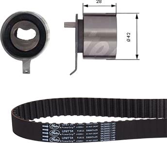 GATES TCK289N - Комплект ременя ГРМ autocars.com.ua