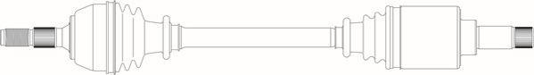 General Ricambi PE3069 - Приводной вал avtokuzovplus.com.ua