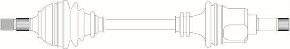 General Ricambi PE3054 - Приводной вал avtokuzovplus.com.ua