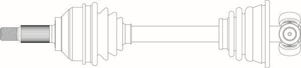General Ricambi RE3323 - Приводной вал avtokuzovplus.com.ua