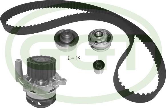 GGT KPA20108 - Водяний насос + комплект зубчатого ременя autocars.com.ua