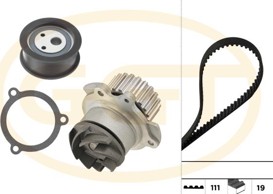 GGT KPA20239 - Водяний насос + комплект зубчатого ременя autocars.com.ua