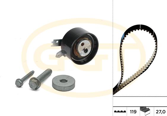 GGT KSPA286 - Комплект ременя ГРМ autocars.com.ua