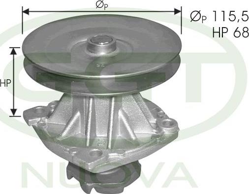 GGT PA00267 - Водяний насос autocars.com.ua