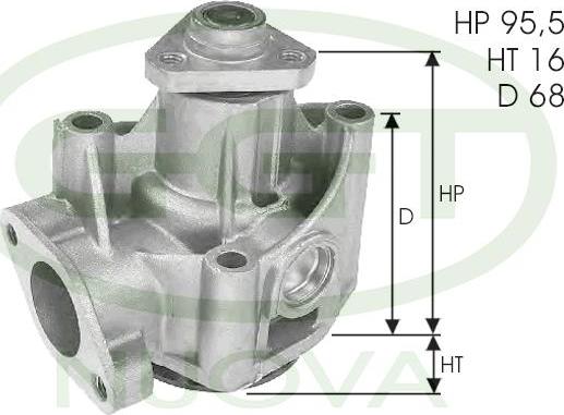 GGT PA00806 - Водяний насос autocars.com.ua